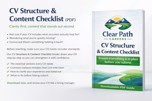 CV Structure & Content Checklist (PDF)